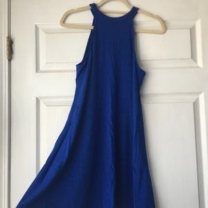 Express High-Neck Blue Dress